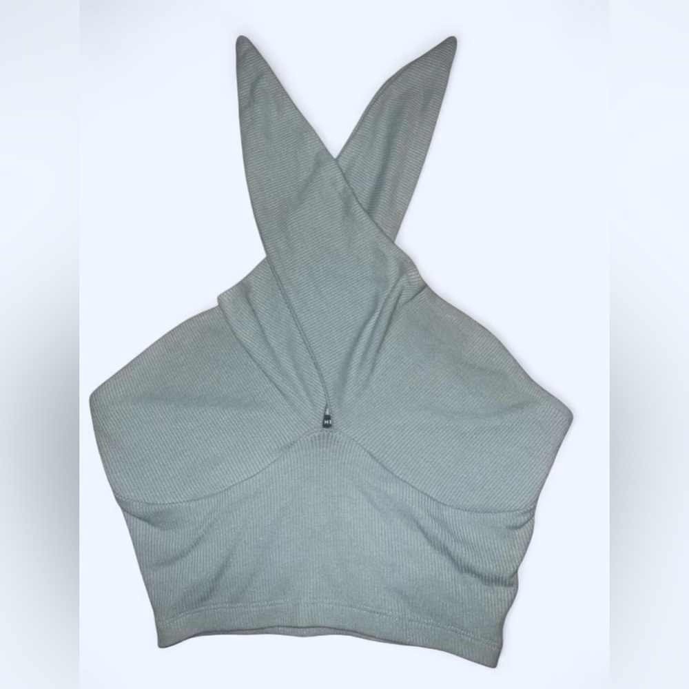 Mint green halter top